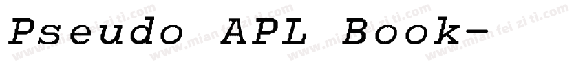 Pseudo APL Book字体转换